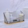 Organizer for storage "Calm", 1 section, 20 × 8.5 × 10 cm, translucent/black/golden color