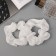 Hair elastic band "Orbit" (set 2 pcs) Ariadne strip shine, 9 cm, white