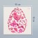 Tattoo on the body color "Egg with pink patterns" 10x10 cm