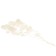 Sukhotzet of peach wood, 50 g, length - 70 cm, white color
