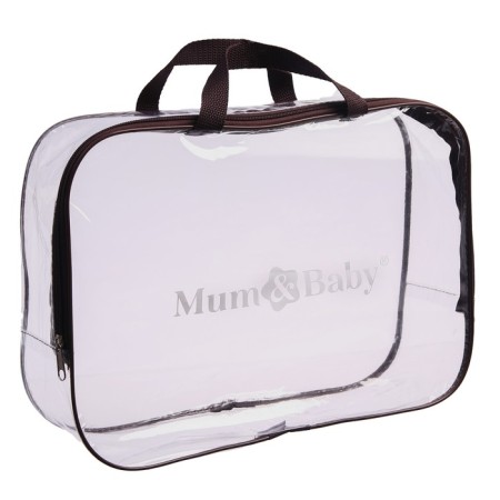 Bag in a hospital, with a cosmetic bag, brown color-4