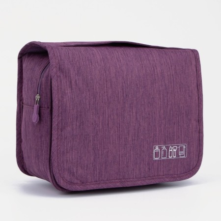 Velcro cosmetic bag, with hook, lilac color