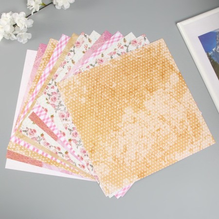 Scrapbooking paper 30x30 cm "Shebbi-Shik", bilateral, 12 sheets, 12 designs-4