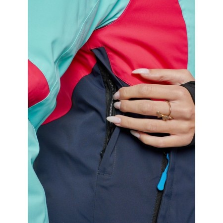 Ski jacket women's winter, size 42, turquoise color-8