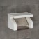A holder for toilet paper with a shelf, 18 × 11.5 × 12 cm, white color
