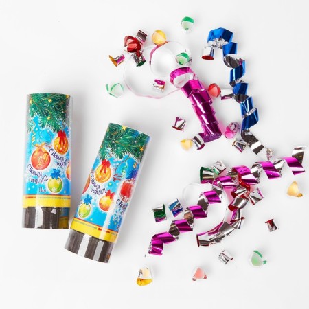 New Year's set of crackers “Happy New Year!”, Balls, 2 pcs., 11 cm-2
