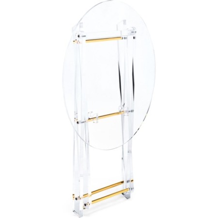 Folding spirit coffee table plastic, transparent 40x40x45 cm-1