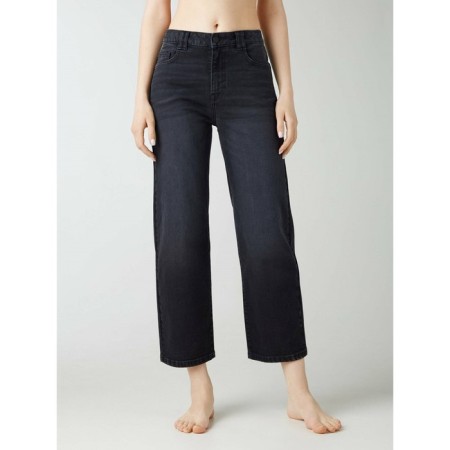 Jeans wide female Conte Elegant, size XL, color Washed Black-7