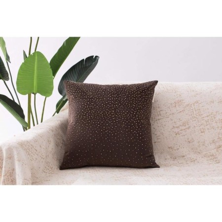 Pillowcase "Crystal", size 45x45 cm, dark brown color