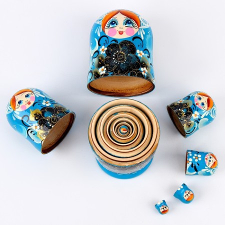 Matryoshka 7 in 1, painted, Mix colors-8