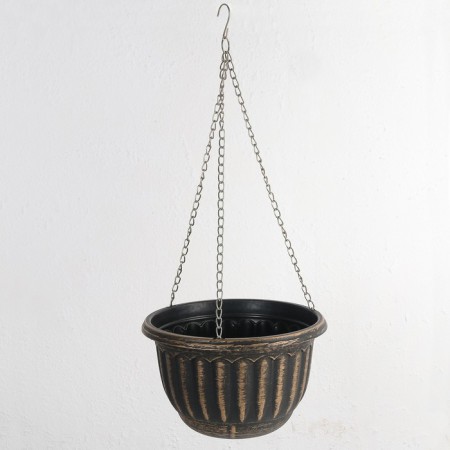 Plastic puff for flowers suspended with the SHEBBI drainage grid, 2 l, the color of mix-4