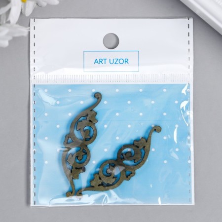 Decor for creativity Metal "monogram" bronze 1.5x5.5 cm-3