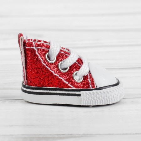 Sneakers for puppets "Squeezes", sole length: 5 cm, red color-1