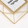 Photo frame Metal in 1 photo 10x15 cm "Loft. Triangles" gold 18x1x22 cm