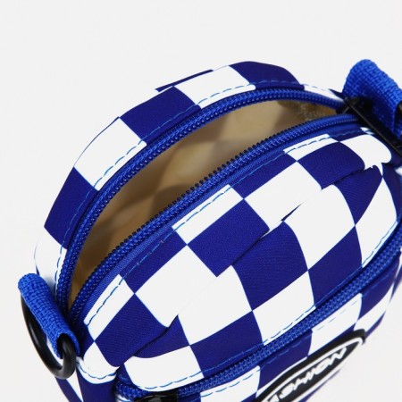 Bag's bag with lightning, external pocket, adjustable belt, blue color-2