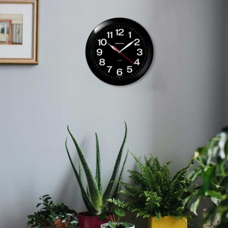Wall clock, series: classic, d = 29 cm, black rim-3