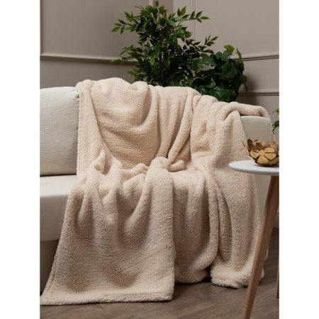 Texrepublic blanket, size 200x220 cm, beige color-2