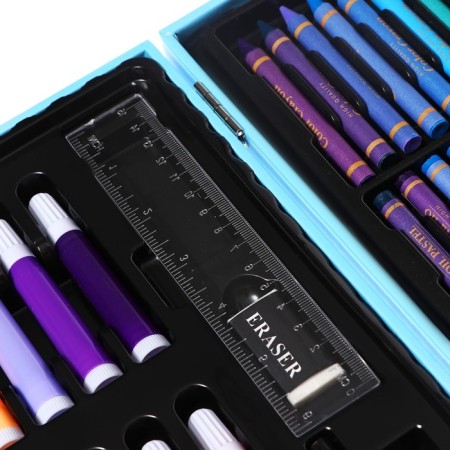 Drawing set, blue-7