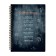 Notebook B5, 60 sheets in a cage on the crest Coffee House, on a solid substrate, cardboard cover, Soft Touch lamination, foil embroidery, block 70 g/m2