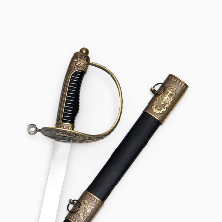 Souvenir saber, black scabbard with bronze, blade 77 cm-9