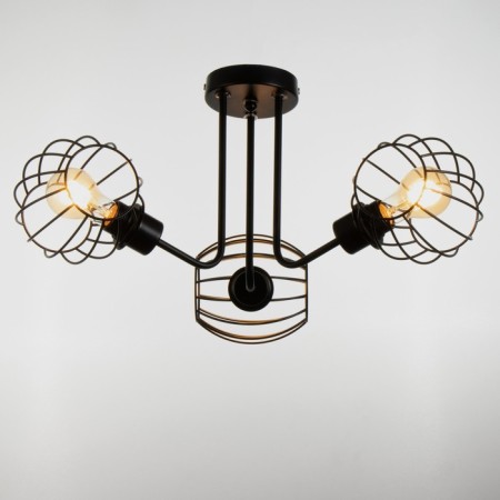 Svetogor chandelier "Light" 3x60W black 62x62x28cm