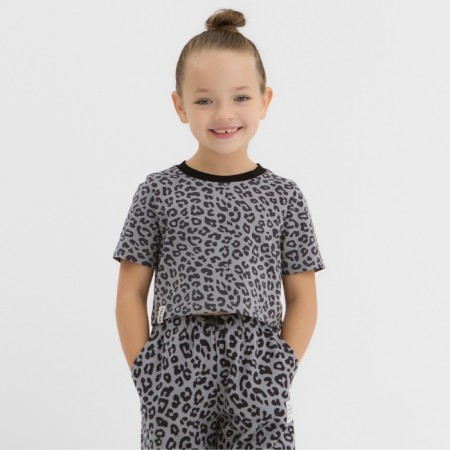 T-shirt Children's shortenedkAFTAN TRENDY GREY, R.32 (110-116)