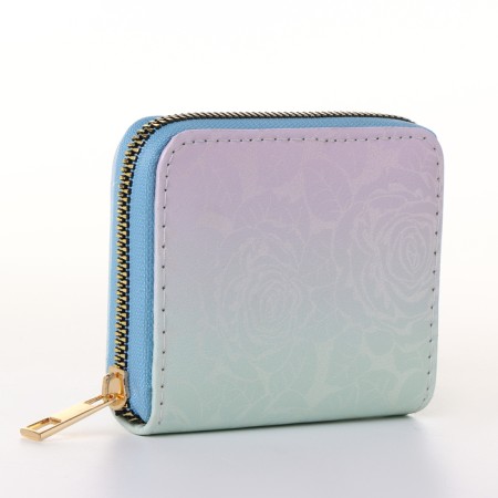 Women's wallet with lightning, blue color