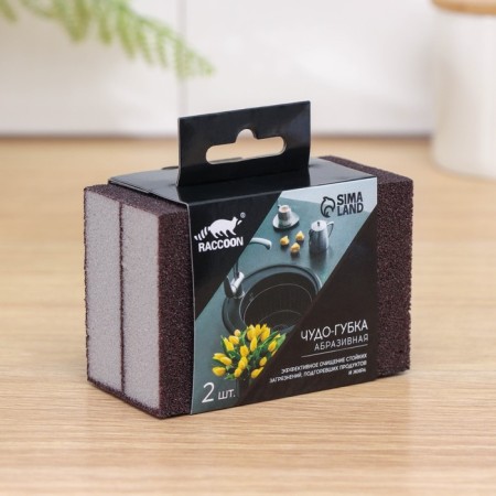 Set of sponge sponges Raccoon "Miracle Gup", 10.5 × 7 × 5 cm, 2 pcs-9