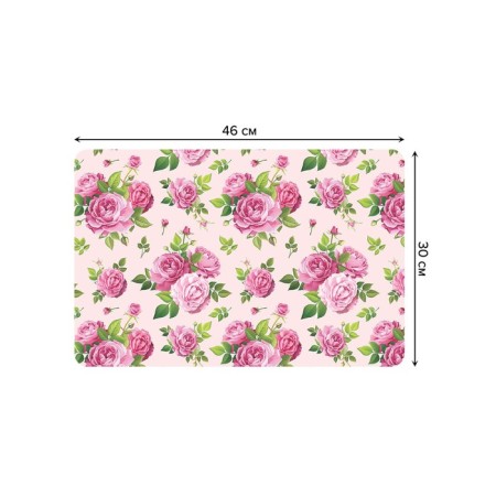 A set of napkins for setting the table "Flower tenderness", rectangular, rounded edges, size 30x46 cm, 4 pcs-2