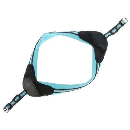 Super-furry harness with reflective firmware, girth 48-54 cm, blue-1