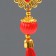 Plastic suspension, textiles "Chinese flashlight and knot - for happiness" 3x8.5x36 cm