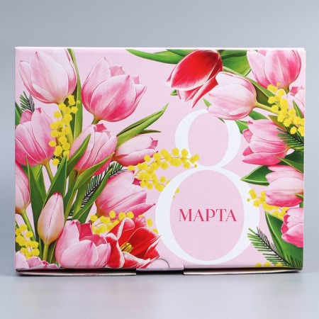 Box Gift team, packaging, “March 8”, 30 x 23 x 12 cm-3