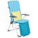 Stezlong chair with mattress and decorative pillow, turquoise color