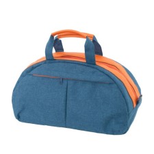 Road bag, textiles, blue/orange 37x16x22 cm