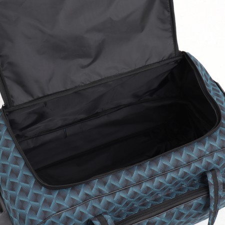 Road bag on wheels, lightning department with an increase, outer pocket, long belt, burgundy color-5
