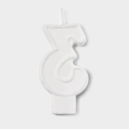Candle figure for the cake "3", 3.7 x 7.2 cm-4