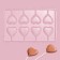 Form for chocolate and sweets "Heart", 27.2 × 18.2 cm, 8 cells, color transparent
