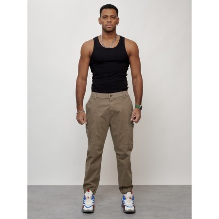 Cargo jeans men, size 50-52, beige color-8