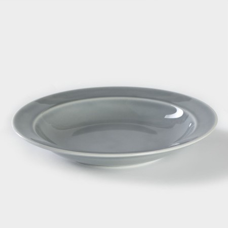 Deep plate "watercolor", 550 ml, d = 22.5 cm, the color is light gray