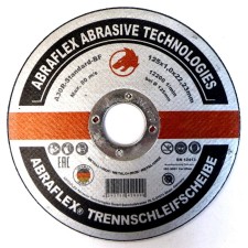Отрезной круг ABRAFLEX А-30 Standart BF, по металлу и нержавейке, 125 х 1 х 22,2 мм