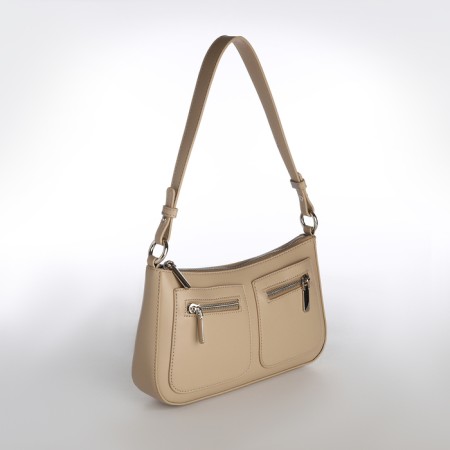 Female bag Textura, small size, beige color-2
