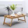 Breakfast table for breakfast with folding legs, 50 × 30 × 23 cm, bamboo