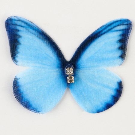 Decor for creativity "Butterfly", two -layer, set of 12 pcs., Size 1 pc. - 5 × 4 cm, blue color-2