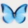 Decor for creativity "Butterfly", two -layer, set of 12 pcs., Size 1 pc. - 5 × 4 cm, blue color