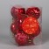 Set of balls plastic D-4 cm, 8 pcs "The edges of the assorted stars" red