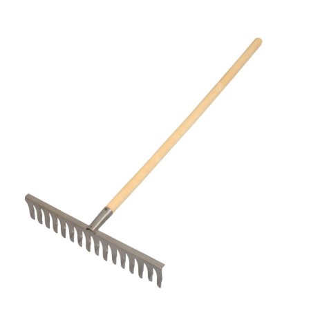 Straight rakes, a decomposed tooth, 16 teeth, metal, wooden stalk, mix-5
