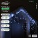 Garland "fringe" 3 x 0.6 m, IP44, transparent thread, 114 LED, white glow, 8 modes, solar battery