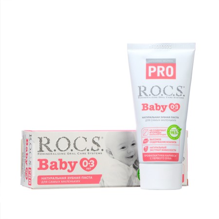 Toothpaste R.O.C.S. Pro Baby, mineral protection and delicate care, 45 g