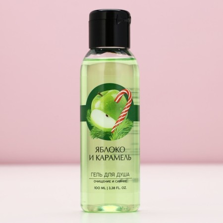 Shower gel, 100 ml, aroma of apple and caramel, pure happiness-1
