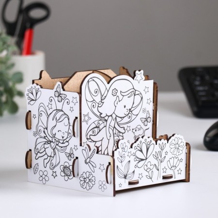 Organizer-coloring for stationery "Summer" Fairy, 13x13x11 cm.-2